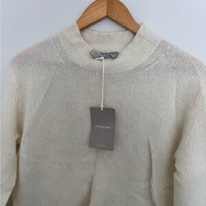 Everlane Cream Semi-Sheer Sweater